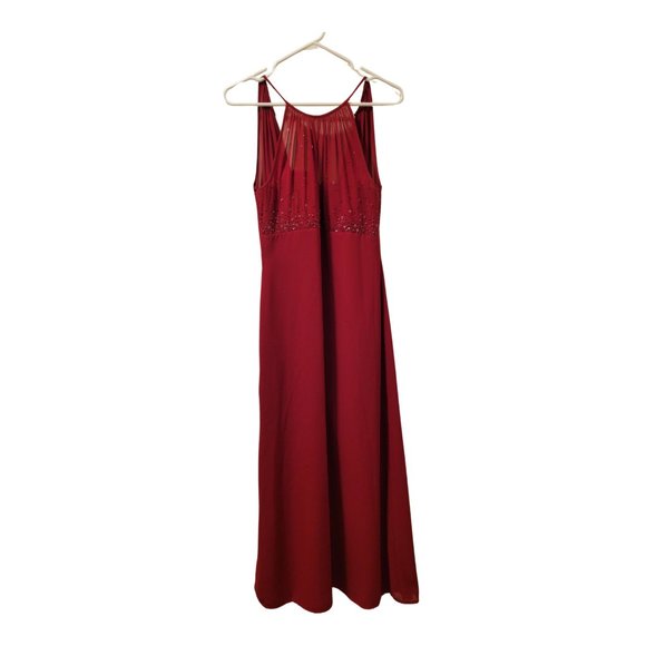 Michaelangelo Dresses & Skirts - Michaelangelo Red Sparkly Floor Length Prom Dress Size 6